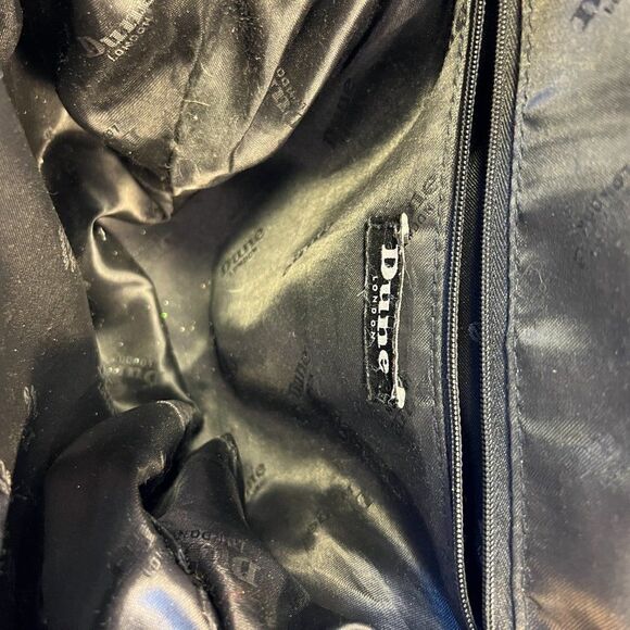 Dune London Black Faux Reptile Shoulder Bag with Gold Accents - Picture 10 of 16